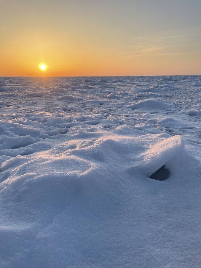 いつか…と思っている中の一つ、流氷に乗る！を実行する旅です。長くなったので2部に分かれてます。こちらは1日目と2日目の前編です。