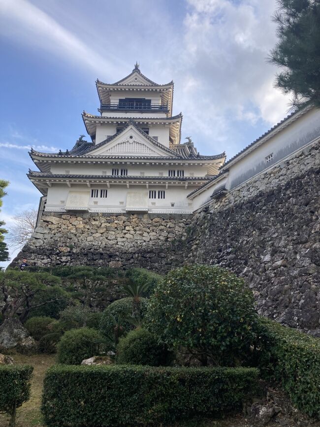 金刀比羅さまの石段はかなりきついので、今のうちに行っておいた方がいいよ～、という諸先輩のアドバイスを受けて、高松城址、丸亀城、高知城のお城巡りと絡めて４日間の旅をしてきました。<br />丸亀城と高知城は、国宝５城を含む現存12天守のうちの２つです。<br />これで、国宝５城でまだ行ってないのは島根県の松江城のみ、12天守の中では愛媛の宇和島城、福井の丸岡城、岡山の備中松山城を残すのみとなりました。<br />羽田から高松空港入りして、高松、琴平、高知で1泊ずつ、帰りは高知竜馬空港から羽田へ戻りました。<br />お城巡りもコンプリートしてしまうと楽しみがなくなってしまうので、とりあえずここまででお城巡りは一休みしようかなと思っています。<br />