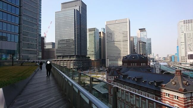 3年ぶりに東京へ行く。目的は東京駅ビル内にある東京ステーションギャラリーで開催中の佐伯祐三展なのだが、ついでに近くの新しいビルなどを見てこようと計画する。<br /><br />表紙の写真は旧東京中央郵便局の跡地に立てられたKITTEビルの屋上に設置されたKITTEガーデンから見た東京駅前風景。重要文化財に指定された赤煉瓦の東京駅と現代的な高層ビル群との対比が面白い構図となっている。<br />