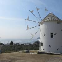 小豆島オリーブ公園　箒で宙に浮く練習