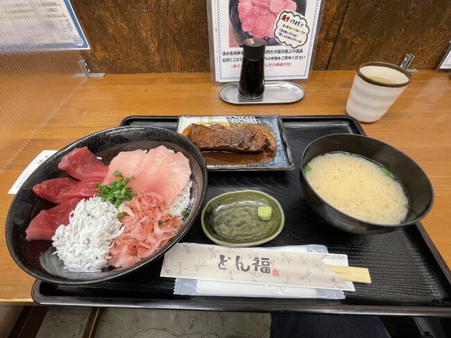 2023年3月16日~17日 1泊で静岡旅行<br /><br />この旅行記は1日目 清見寺~清水魚市場~三保の松原<br /><br />清水魚市場でマグロと桜エビの乗った「清水丼」を食べる<br /><br />美味い!<br /><br />【1日目】 <br /><br />出発~由比本陣公園~清見寺~清水魚市場で海鮮丼のランチ<br /><br />~三保の松原~駿府城~浅間神社<br /><br />~青葉横丁でおでん夕食~ホテル<br /><br />【2日目】<br /><br />小山城~とろろ丼でランチ~諏訪原城