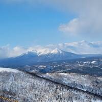 2022-23シーズン　6発目。　滑り納め。　仕事を終えてから向かうサホロ。　今シーズンは雪も少なく、春になるのが早い。