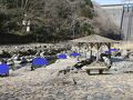 湯原温泉　ダム下の露天風呂