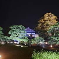 【2023年　香川】１　娘が桜が見たいというので香川へ行ってみたのだが　栗林公園で夜桜と和船と