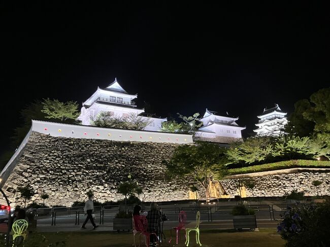 楽天トラベルを、5と0の日に、チラチラ見ていて、旅行支援のある県や、楽天のクーポンが出てくるエリアを物色していて、広島の旅行支援があることに気づき、ふと、目が止まった福山駅前の、フレンチを出すホテルに、心がひかれて、即、予約しました。<br />手前の旅行もあるから、疲れ過ぎてて、行けないかも、と憂えつつ・・・<br /><br />たったの2泊旅行なので、行くことにして、新幹線に乗りました。<br />福山といえば、通訳ガイドの仕事で、広島までの新幹線って、何度も何度も乗ったけど、その時に、車窓から、「ここにもお城がありますよ」と説明はしていたけど、私自身、この駅に降り立ったのは、初めてじゃないかしら。<br /><br />ホテルは、食べ過ぎ予防のために、1泊目は素泊まりにして、2泊目は二食つき。そして、ホテルのフレンチレストランのランチを、予約して行きました。<br /><br />チェックインには早いけど、「クーポン欲しいから」というと、先に手続きして、その日の2000円クーポンをくれるので、それをランチ代に充てました。(笑)<br /><br />ランチを食べ終わっても、まだ部屋には入れなかったので、福山城を歩いてみました。月曜なので、すべての博物館は閉まっているので、そして、お城の中に入りたいとは、すでに思わなくなっているので、福山城の観光は、15分ほどで、あっけなく終了してしまいました(笑)。<br /><br />駅の観光案内所では、駅前のバスに乗って30分ほどで、鞆の浦に行けると、情報はもらってましたが、バスを乗りこなせない私なので、あまり行く気はないなぁと、思ってました。<br /><br />でも、美味しいランチで満足して、部屋ももらってもまだ、14時半。<br />なら、行くかぁ。<br />と、駅前のバス乗り場に行き、鞆の浦をめざしました。<br /><br />最近は、外国人のクルーズも入るようになったとかで、この路線バスには、ドイツ人らしき観光客も乗り、帰路のバスは、日本人より欧米人の方が多い(笑)。<br /><br />そんな行きがかりで、懐かしい鞆の浦の対潮楼にも立ち寄りました。<br /><br />加えて、行きの新幹線で、「福山に見るものが少なかったら、尾道に行こうかな」と思いついていたのですが、翌日は、尾道に直行しました。<br /><br />さらに、映画検索していたら、シネマ尾道で、尊厳死をテーマにした、フランス映画を見つけて、いたく気になって、観光の時間帯を調整することで、バッチリ映画も見ることができました。<br /><br />福山に、何があるのかなぁ・・・と悩ましく出発しましたけど、予想外に、たくさんの楽しいこと、感動することを見つけて、大大大満足の2泊旅行でした。<br /><br />利用した福山ニューキャッスルホテルは、ビジネスマンが利用していて、賑わってました。おかげで、そこのフレンチレストランが、ランチ営業もしていたのでした。<br /><br />ホテルの料金は、33000円で、旅行支援と楽天クーポンで、8000円ほど割り引いて、2泊で25000円でした。<br />フレンチのレベルは高く、美味しかったです。<br /><br />もっと加齢して、遠方の旅行がキツくなっても、このパターンは、数年後にはまたリピートしたいと、思える旅でした。