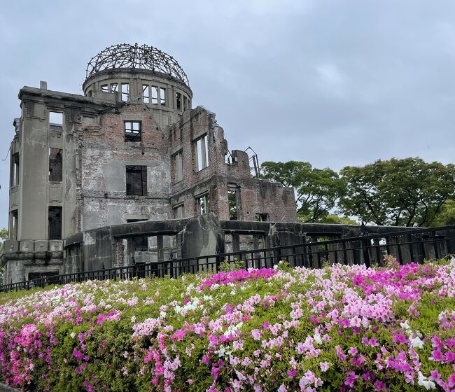 ヒルトン広島に泊まる旅①雨の日の原爆ドーム　お好み焼き