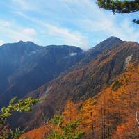 笊ヶ岳 / 偃松尾大黒尾根↑ランカン尾根↓