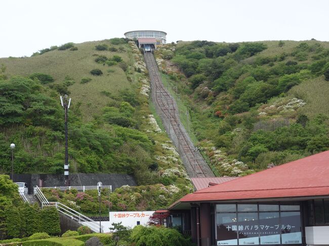 湯河原から箱根の甘酒茶屋へ。たいへんな坂道をのぼりました。ルートは，来宮駅から，あたみ梅ラインをのぼり，熱海峠を過ぎ，十国峠へ。そして，箱根峠を越えて，元箱根へ降りました。