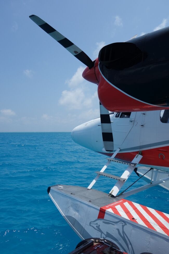香港からのモルディブ・スリランカ遠征(3-3) "海上プラットフォーム" へボートで移動。マレに向けて、"Sea Plane が離水"！