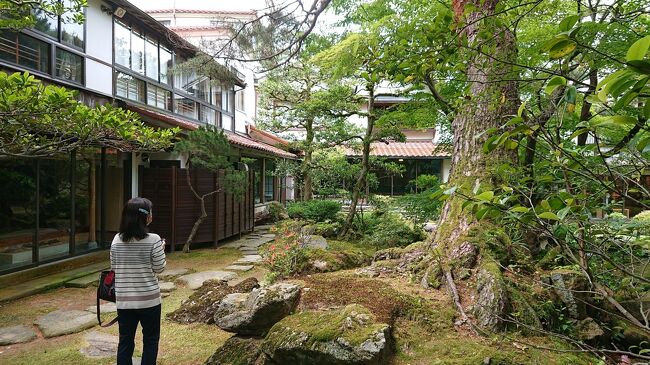 法師には日本庭園、雰囲気のある建屋が素晴らしくリピートしたいと思っていましたが新緑の季節になり、訪れました。<br />2020年2月に宿泊した際は秋の館で予約していましたが、館内での移動から1階春の館を勧められて宿泊しました。庭園に面した部屋でとても良かったです。義父の卒寿祝いと予約のコメント欄に記入しただけでしたが、夕食後に女将さんがお祝いして頂き、記念撮影もしてもらいました。<br />今回は重要文化財に指定されている新春の館　和洋室を予約し、2階から新緑の庭園をゆったりと眺められました。出発時に女将さんにもお会いでき、お土産も頂きました。<br />紅葉の時期に宿泊したいともいます。高齢の義母は、再訪するのを楽しみに生きると大満足してくれました。