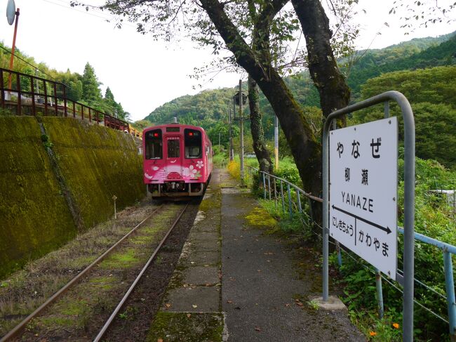 ※2021年9月のお話です。<br />※主に錦川鉄道での内容です。<br />※芸備線については前回までの旅行記をご参照ください。<br />ーーーーーーーーーーーーーーーーー<br /><br />この夏こそは芸備線をじっくりめぐる！って決めて、5日間の旅程で乗り倒しをしに来た。<br />雨の影響ありつつも、絶対巡ってみたかった駅は最初の3日間で大体訪問で来たかな～＾＾<br />4日目は三次で足止めくらったから、あと少し取りこぼしはあるけど、まぁそれはまた芸備線に来る口実にすればいいし。←<br /><br />で、最終日5日目なんやけど、出発前からどうするか悩んでて、さすがに最終日に芸備線で駅巡りしてる暇はないやろうから別の場所に移動してるとして、、、候補は何個かあったんよ。（「→」の後ろは帰りの手段）<br />1：木次線→やくもでワープ<br />2：福塩線→18きっぷ<br />3：錦川鉄道→18きっぷ<br /><br />でも昨日の各線区運休の影響もあって、1と2はなくなった。<br />というわけでプラン3の錦川鉄道に決定～(´▽｀)ﾉ<br /><br />【錦川鉄道】は岩国から山口の山の方へ延びる第3セクターのローカル線で、清流沿いを走るんよね。だからぜひぜひ夏に乗ってみたかってん。<br />そして終点からさきの未成線を利用した「とことこトレイン」と、その先にある「雙津峡温泉（そうづきょうおんせん）」、ここに行きたい!!<br /><br />おなじみ最終日のボーナスステージも楽しんできました～<br />まずは錦川鉄道で巡った2駅と終点までの内容からどうぞ。<br />（まだとことこトレインも温泉も出て来ません）