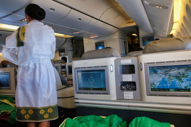 【2023年海外】エチオピア航空 特典ビジネス8区間周遊 搭乗記#02 ET673 仁川→アディスアベバ