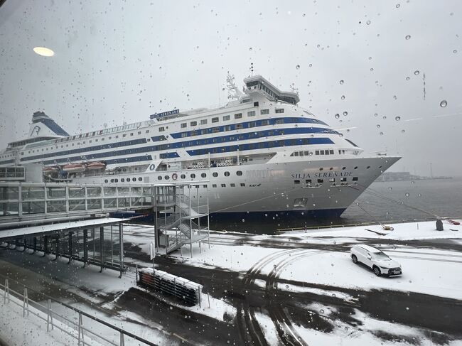 ヘルシンキはやはり雪だった。曇りだったが、突然雪が降ってくるのです。冬ですからね、日本の北国といった感じかな。<br />観光は、「スオメリンナの要塞」（Suomelinnna) に行きました。世界遺産なんですね。<br />フェリーに乗って、ヘルシンキからスウェーデンのストックホルムまで行きました。まあ豪華客船というより、大衆的なフェリー旅行というものです。