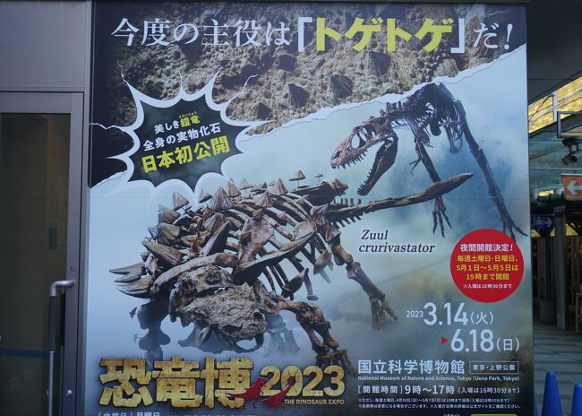 東京・上野の国立科学博物館で特別展「恐竜博 2023」が開幕しました。3年半ぶりとなる「恐竜博」では、今回の主役である鎧竜「ズール」の全身実物化石ほか、恐竜ファンにはたまらない日本初上陸、世界初公開となる貴重な標本がズラリ。妹と一緒に行ってきました。