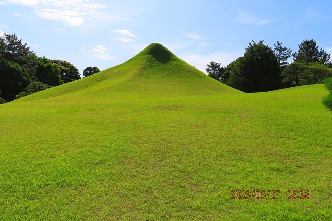 4日間滞在の熊本、観光は最終日の土曜日のみとしていたので行動範囲は市内『水前寺成趣園』と『熊本城』周辺に絞り、朝8:30開園と熊本城より30分早い『水前寺成趣園』へまずは行くことに・・・<br /><br />最初に向かった水前寺公園の正式名称は『水前寺成趣園』<br />『水前寺成趣園』は大名の池泉式回遊庭園で1632(寛永9)年、肥後細川初代藩主・細川忠利公から始まり、三代目藩主綱利公のときに庭園完成、中国の詩人陶淵明の帰去来辞の詩に因み『成趣園』と名付けられたもので園北側には細川家歴代が祀られる出水神社もあります。<br />園内は芝山や浮石、松などで東海道五十三次を模したといわれており、1929(昭和4)年には、国の名勝および史跡に指定されました。<br /><br />水前寺成趣園<br />http://www.suizenji.or.jp/