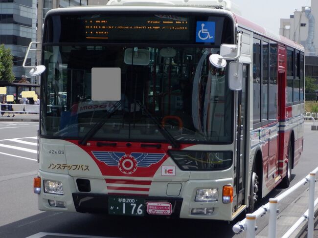 中野城山居館跡を見学した後は、関東バスの中０３系統に乗りました。