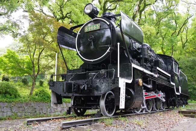 熊本博物館と鹿児島（国分）・宮崎県（小林）のＳＬ３輌