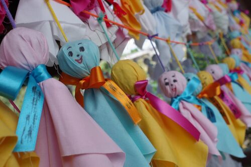 てるてる坊主と蓮のお寺へ晴れ祈願に行った話』五條(奈良県)の
