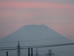 久し振りに見た夕焼け富士
