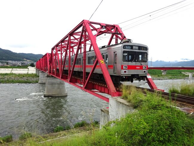 猛暑・涼を求めて標高の高い所へ【その１】　上田電鉄の復旧した鉄橋を見て、草津温泉行きのバスに乗る