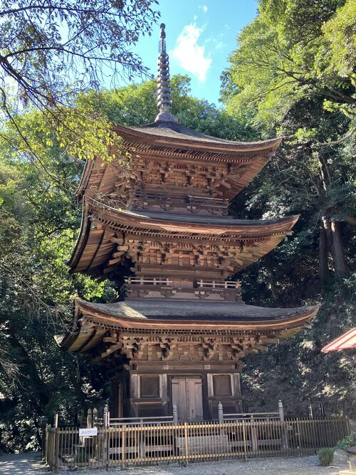 小山寺「富谷観音」三重塔(重要文化財)』筑波山周辺(茨城県)の