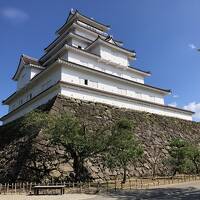 鶴ヶ城から星野リゾ－ト磐梯山と裏磐梯五色沼