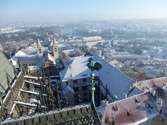 久々のヨーロッパはチェコでクリスマスマーケット巡り【６１】プラハ城：大聖堂南塔からの眺め