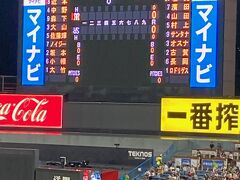 息子とプロ野球観戦　ヤクルトvｓ阪神　神宮球場
