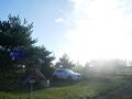 群馬県嬬恋村、湖畔の高台の草原でキャンプ、翌日は長野県志賀高原へ