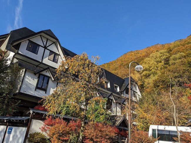 前から穂高荘 山のホテルに泊まりたく行って来ました。<br /><br />1日目 <br /> 恵那栗工房 良平堂・・<br /> まだお昼には早いので 先にモンブランパフェを食べに行きました。<br /><br />かま濃・・<br /> ランチが安くって美味しいので パフェ食べた後でしたが<br /> しっかり食べて来ました。<br /><br /> 苗木城・・<br /> 苗木藩遠山家の居城で、中津川市にそびえる標高432mの高森山に<br /> 築かれた山城です。<br /> <br /> ホテルまで下道を走るので先を急ぎます。途中紅葉が綺麗でした。<br /><br />宿泊<br /> 穂高荘山のホテル・・<br /> ケーブルカーで露天風呂に行きます。大きな露天風呂からは<br /> 槍だけもしっかり見えます。<br /><br /> 着いた時テレビ局のインタビューを撮っていたので <br /> 見ていたら私達グループもインタビューされました。<br /> 紅葉が綺麗なので録画を撮りに来ていたそうです。<br /> <br /> 朝食を食べて、青空になってから露天風呂に行きました。<br /> 雪山と紅葉が綺麗でした。<br /> <br /> 10時迄ゆっくりして、中津川でランチが予約してあるので<br /> 急いで行きます。4時間かかりました。<br /><br />こうじキッチン こぎちゃん・・<br /> こうじを使った料理で美味しかったです。<br /><br />すやめぐり・・<br /> 中津川に来たら栗なのですやで検索し <br /> 3軒目でやっとパフェがあり食べて来ました。<br /><br />中山道広重美術館・・<br /> たまたま通って見つけ 無料で入れる日だったので見て来ました。<br /><br />そろそろ帰ります。友達を多治見駅に送り 帰りますが帰りのラッシュで<br />時間がかかりました。<br /><br />紅葉がドンピシャで良かったです。<br /><br /> <br /><br /><br /><br /><br /><br />