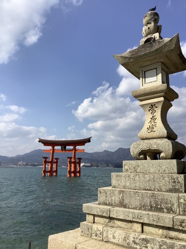 午前中の山口県岩国錦帯橋周辺観光に続き、午後は、広島県に入り行ったことがなかった宮島観光および広島お好み焼きを食べて今回週末旅の締めくくりをしました。やや速足でしたが、いろいろと観光できて天気もよく初冬でしたが日中は温かったのでよかったです<br /><br />12/2　小倉・門司観光<br />★12/3　岩国錦帯橋・広島宮島<br />★今回掲載記事