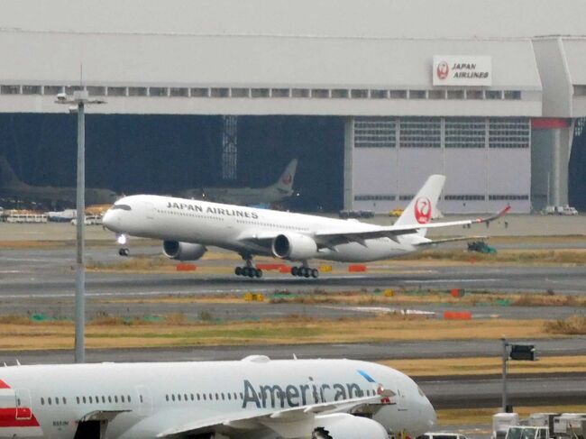 JAL A350-1000 初号機羽田到着です　3号機もきました