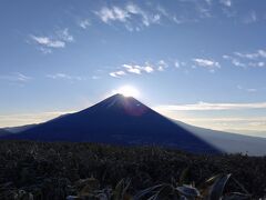 ダイヤモンド富士を見に竜ヶ岳山頂へ