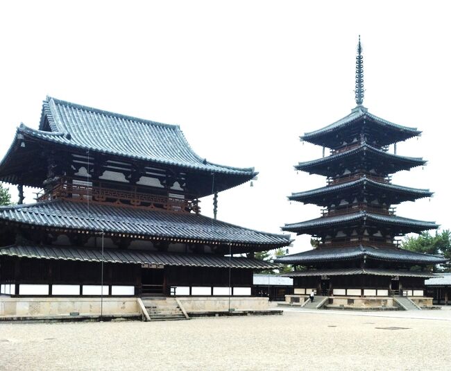 修学旅行（今から50年以上前）に行ったきり、法隆寺にはご無沙汰でした。嵐山もそうでしたが、なかなか行く機会がありません。奈良市には行くことがあっても、奈良市からは結構離れていて同時にまわりづらいのです。今回は欲張らずに奈良市内と別に、この法隆寺だけにしぼって大阪に来たついでに見て周ることにしました。昔の10円切手のデザインなど、子供頃から親しんでいた様々な歴史的な所産がここにオリジナルがあったことを懐かしく思い出しました。各所に駐在している係員の方にいろいろ質問すると、面白い返答があるのも面白い体験でした。