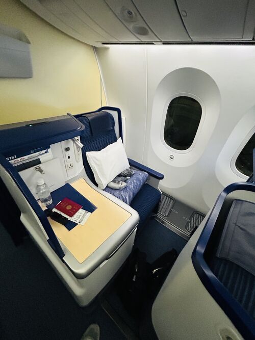 ANA 全日空 国際線 ビジネスクラス 羽毛布団 ブランケット 車