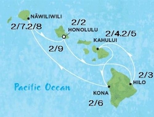 2月4日（月）マウイ島、カフルイ<br /><br />ラハイナでハワイを満喫。<br />２０２３年の大火災で焼失したラハイナ。<br />訪れた歴史ある建物は二度と見られない。