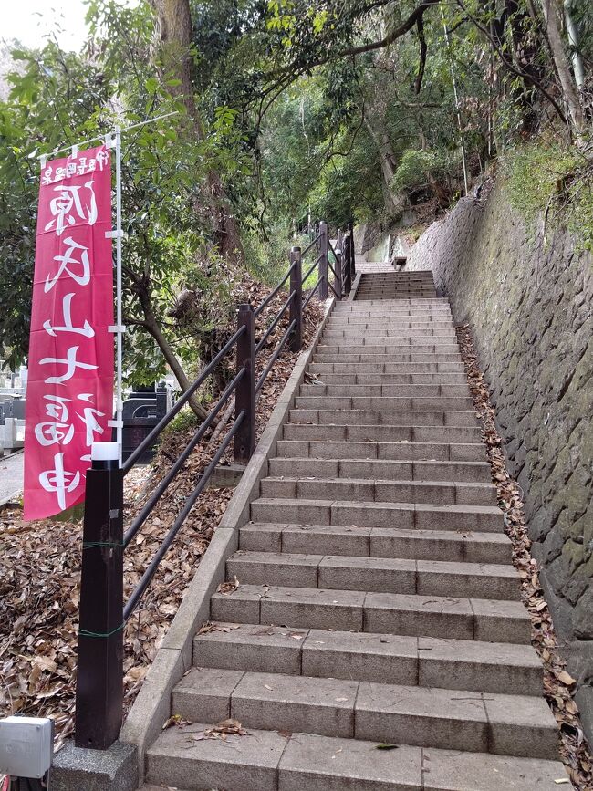 2日め　18,112歩<br /><br />曇り空なので、富士山は望めないだろうからと、伊豆パノラマパークのロープウェイには乗らず、のんびり源氏山周辺をお散歩。<br />季節が違えば浴衣でそぞろ歩き（笑）<br />と思いきや、超低山（90ｍ）なれぞ、急登あり。<br />ウォーキングついでに七福神巡りもできるぞ…、と思ったら、六福神巡りになってしまいました（笑）<br />スタンプラリー（台紙あり）やっておけばよかった！<br /><br />ホテル…白石の石棺…湯谷神社（恵比寿さま）…石丁場跡…長温寺（福禄寿さま）……西琳寺…美女桜…弥勒堂（弁財天さま）…最明寺（布袋さま）…ランチ:カルロッタ…長岡温泉神社…（大黒天さま）…出逢湯…あやめ御前広場…（毘沙門さま）…ホテル