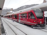 雪原に真っ赤な車体が映えるレーティッシュ鉄道からの車窓と寝台列車の旅