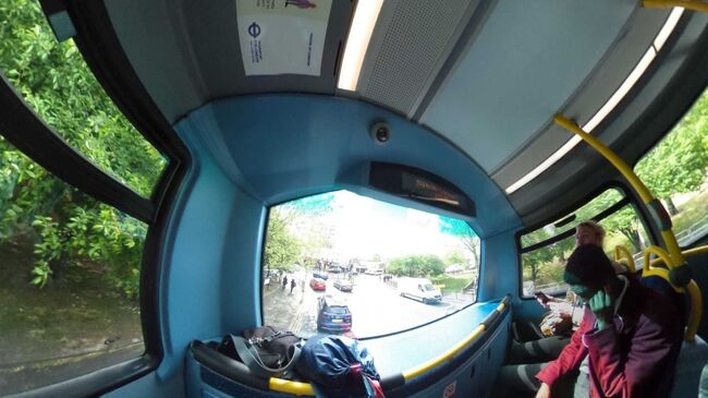 大英博物館の後は、ロンドンバス(路線バス)で車窓観光を楽しみながらグリニッジ天文台を往復した