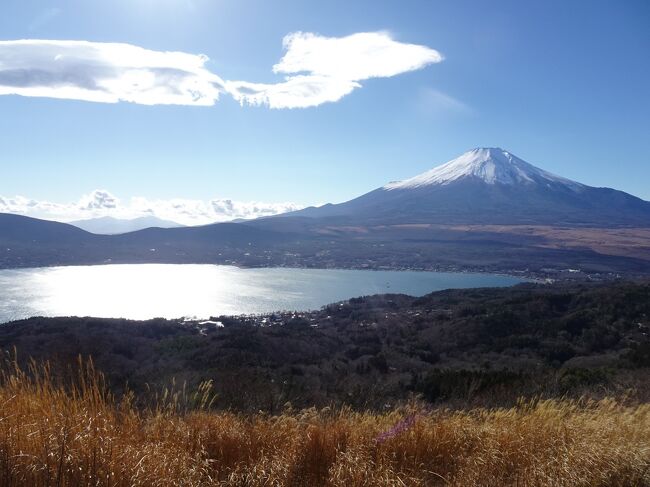 山中湖にハイキングへ。①山中湖越しに富士山が見える大平山に登ってみました。