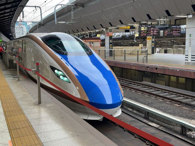 　2024年3月16日の北陸新幹線敦賀駅延伸開業が近づいてきました。<br />　新幹線開業とともに、並行在来線である北陸本線金沢ー敦賀間は、第三セクター化され特急列車が走らない区間となってしまいます。<br />　そこで、その区間の特急列車乗り納めに出かけることにしました。<br />　富山県民が北陸本線の特急に乗りまくるには、その都度きっぷを買って乗ればいいのでしょうが、ふと思いついたのは、「大人の休日倶楽部北陸フリーきっぷ」を使ってフリーエリアの特急に乗りまくるのもいいかも、と思い、前回の大人の休日倶楽部パスでの旅行の際、東京駅できっぷ買ってきました。（JR東海が発売している「北陸観光フリーきっぷ」というのもあります。）<br />　このきっぷは、北陸フリーエリアまでの「ゆききっぷ」と北陸フリーエリアからの「かえりきっぷ」に分かれているので、「ゆききっぷ」を放棄して「かえりきっぷ」のみで、いきなり北陸フリーエリアから乗り始めるということもできたのかもしれませんが、そこは真面目な私、いったん東京へ向かいます。（笑）<br />　幸い、富山空港から羽田空港まで片道7,370円の航空券を買ったので、それほど痛手ではありませんでした。<br />　北陸本線の特急に乗るためにいったん東京へ出かける1泊2日の旅です。