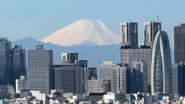 文京区シビックセンター、絶景の富士山