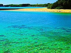 伊良部島-5　渡口の浜　伊良部島No.1ビーチ　☆サラサラの白砂浜800ｍ・透明度抜群の水質