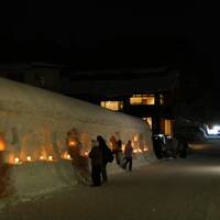 冬の山形へ　山形城跡と月山志津温泉の「雪旅籠の灯り」