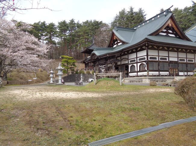 カッパ渕を見たあとは、遠野の郊外にある福泉寺へ行きました。福泉寺は真言宗のお寺です。創建されたのは大正時代ということで、お寺としては比較的新しいのですが、このお寺には日本最大と言われる木造の観音像があることで知られています。しかも、この観音像は、住職が自ら彫ったということです。残念ながら写真はNGでしたが、そのほかにも五重塔や多宝塔など、見所の多いお寺です。また、桜の名所としても知られていて、多くの観光客で賑わっていました。その後、近くにある観音桜を見に行きました。この桜は松崎観音という神社の入り口にあるイヌザクラと呼ばれる樹木で、サクラ同様バラ科サクラ属ですが、花は白みがかっていて、普通に知られるサクラとは異なるとのことでした。その後は遠野の駅前を真っ直ぐ行った所にある鍋倉城址へ。ここはかつて鍋倉城というお城があった場所で、遠野城とも呼ばれています。桜の名所ではありますが、山城のため車で行くのはかなり大変でした。事前に知っていれば、行かなかったかもしれません。１泊２日の岩手旅行でしたが、今まで訪れたことのない場所をたくさん見られたので、とてもよかったです。