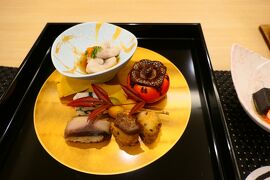 晩秋の紅葉と温泉旅♪　Vol.95 ☆伊豆長岡温泉「八の坊」：特別室で愛犬と一緒に夕食♪