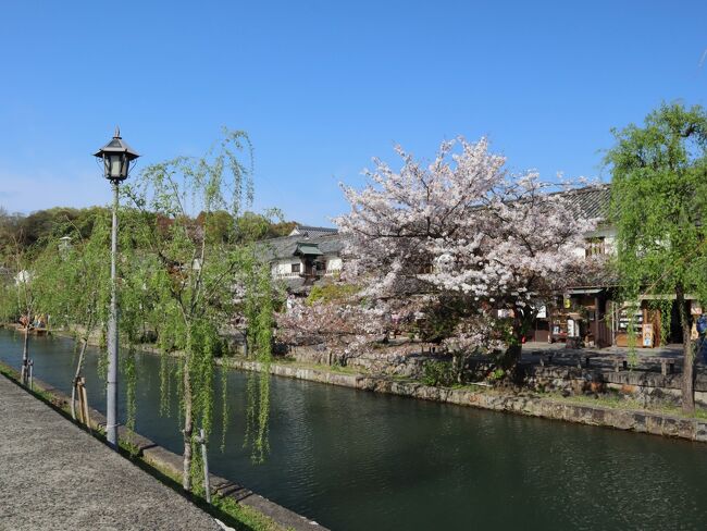 東京で桜が散り始めた4月中旬某日の夜、寝台特急にひとり乗り込んで西へ向かいました。<br />目指すは黒潮を望む南国、高知。<br />春を迎えて新緑が活気づく、瀬戸内と四国山地を巡ります。<br />岡山・倉敷・丸亀・琴平・龍河洞に立ち寄る、3泊4日（うち車中泊1）の長旅の始まりです！<br /><br />初日は岡山の後楽園とオリエント美術館、倉敷の美観地区と大原美術館を巡って、香川の丸亀に泊まります。