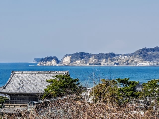 旅行日は、2024年３月16日です。<br />少し前にテレビで見た、鎌倉の「光明寺」の裏山「天照山」からの、「相模湾」越しの「近景の山並み」、遠景の「富士山」の眺めは素晴らしいものでした！<br />景勝地として有名で、「かながわの景勝50選」に選ばれています。<br />その富士山」を目当てに行ってみました!<br />しかし、結果は上昇気流発生で「富士山」が見られず、残念！！<br /><br />※重要文化財の「大殿(本堂)」が修復工事中でした。<br />　それは承知の上でした！<br />