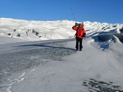 西グリーンランド・氷河とオーロラ旅　2024.3.6～14  6日目　カンゲルルクスアークの氷河
