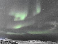 西グリーンランド・氷河とオーロラ旅　　2024.3.6～14  オーロラ　イルリサット編